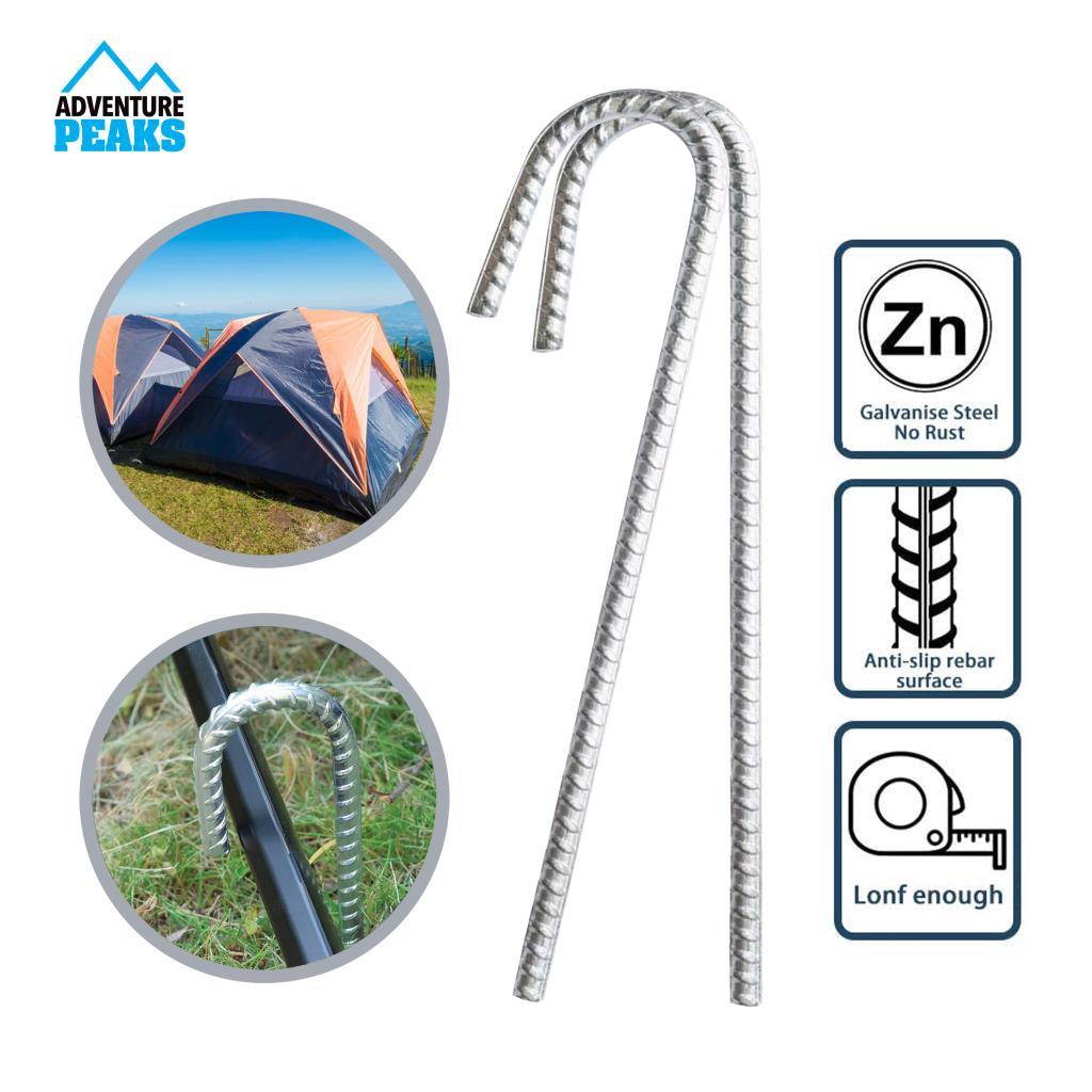 Galvanised Heavy Duty Steel Metal Ground Stakes Camping Tent Gazebo Marquee Pegs Galvanised Heavy Duty Steel Metal Ground Stakes Camping Tent Gazebo Marquee Pegs